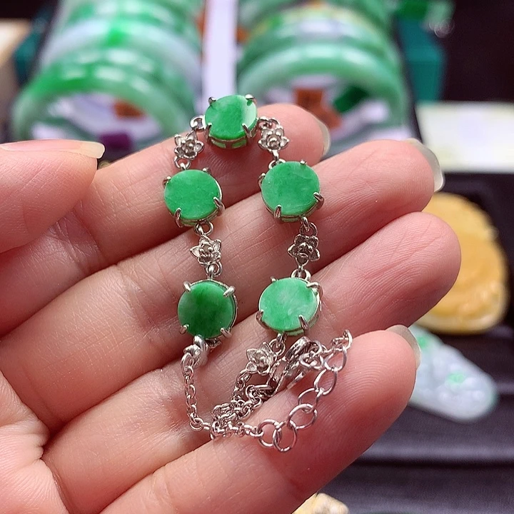 颈饰银S925镶嵌翡翠翡翠