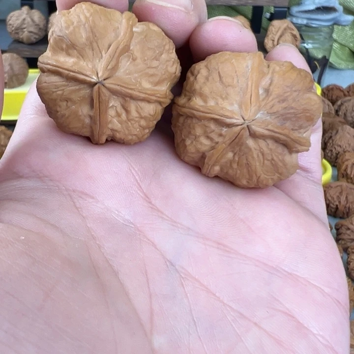 文玩核桃吊坠31尺全品无修铁核四棱