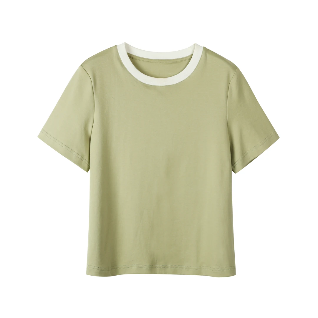 30577【CO订单】标准版型圆领短袖T恤绿色0178