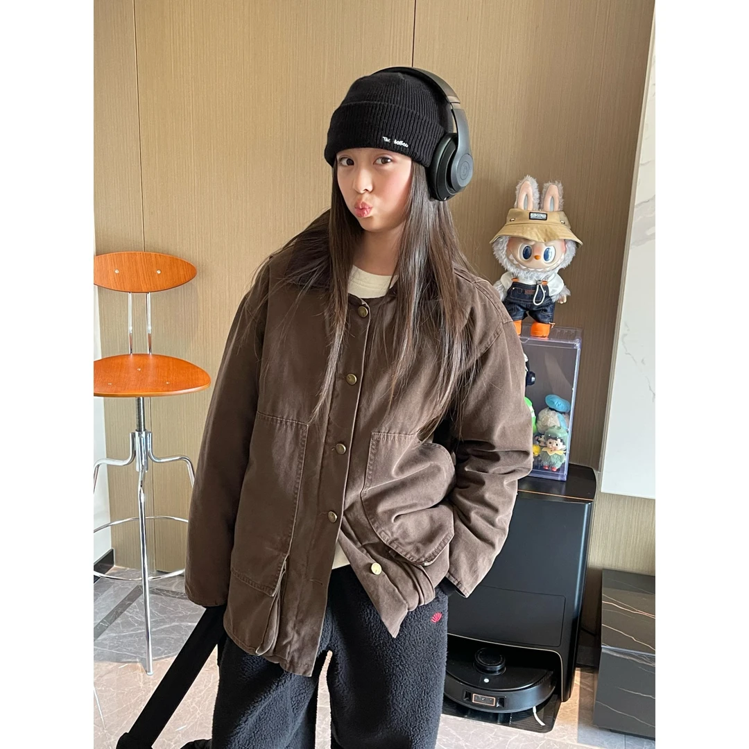 YUUKO 复古老钱风经典百搭夹棉外套—25230