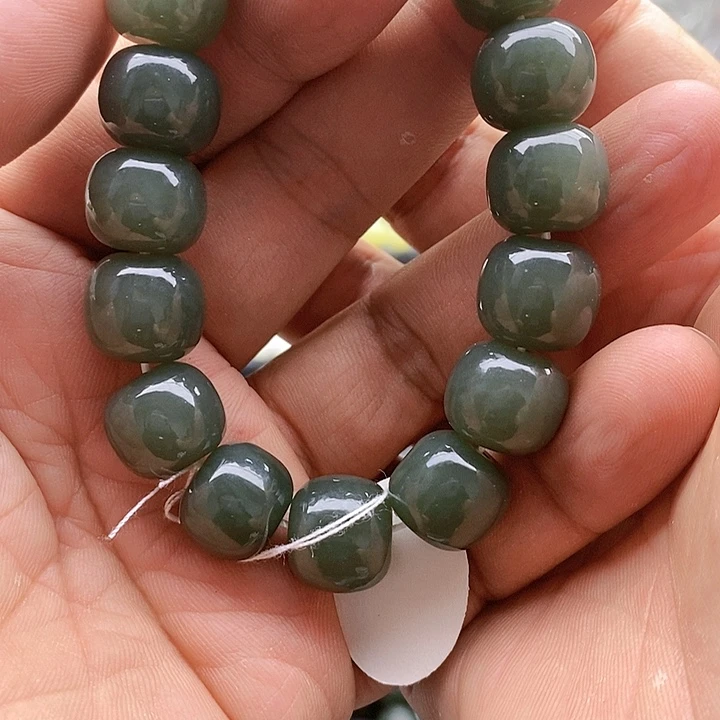 【闪购商品】手链未镶嵌和田玉14冰瓷蓝
