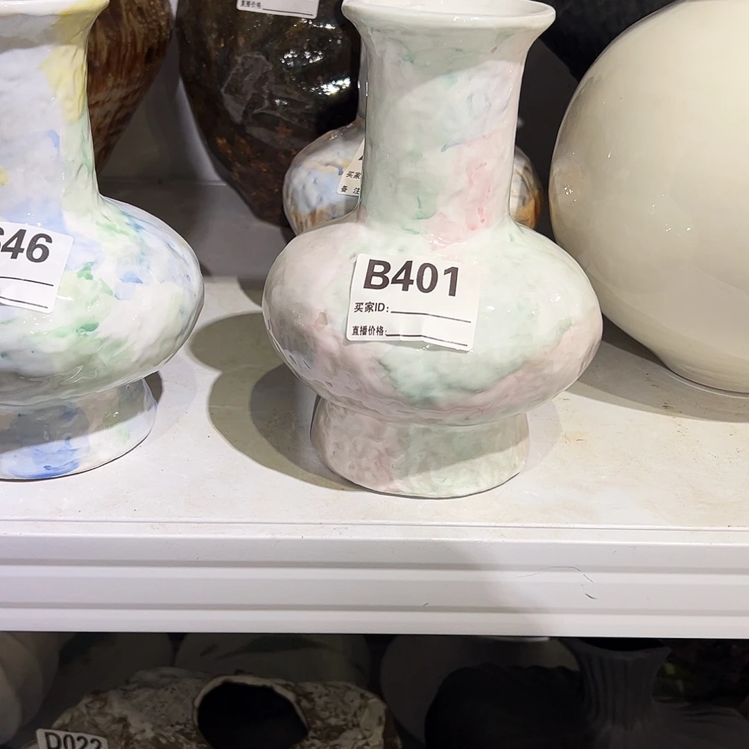 瓶B401高20口5陶瓷花瓶无孔