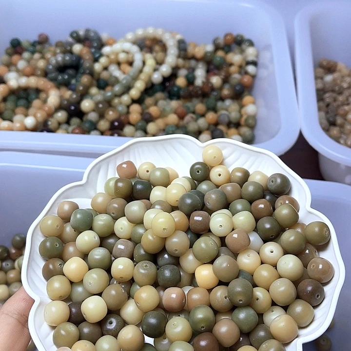 吊坠白玉菩提白玉菩提11微瑕青提桶100颗卡灯牌宠100颗