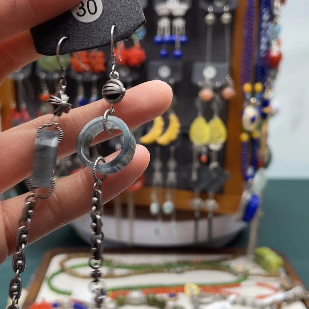 翡翠耳饰未镶嵌饰品