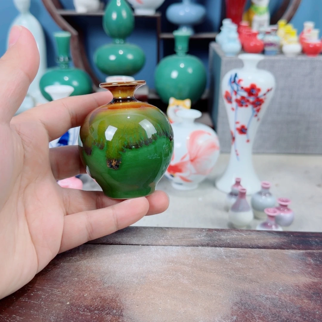 陶瓷手工小花器摆件