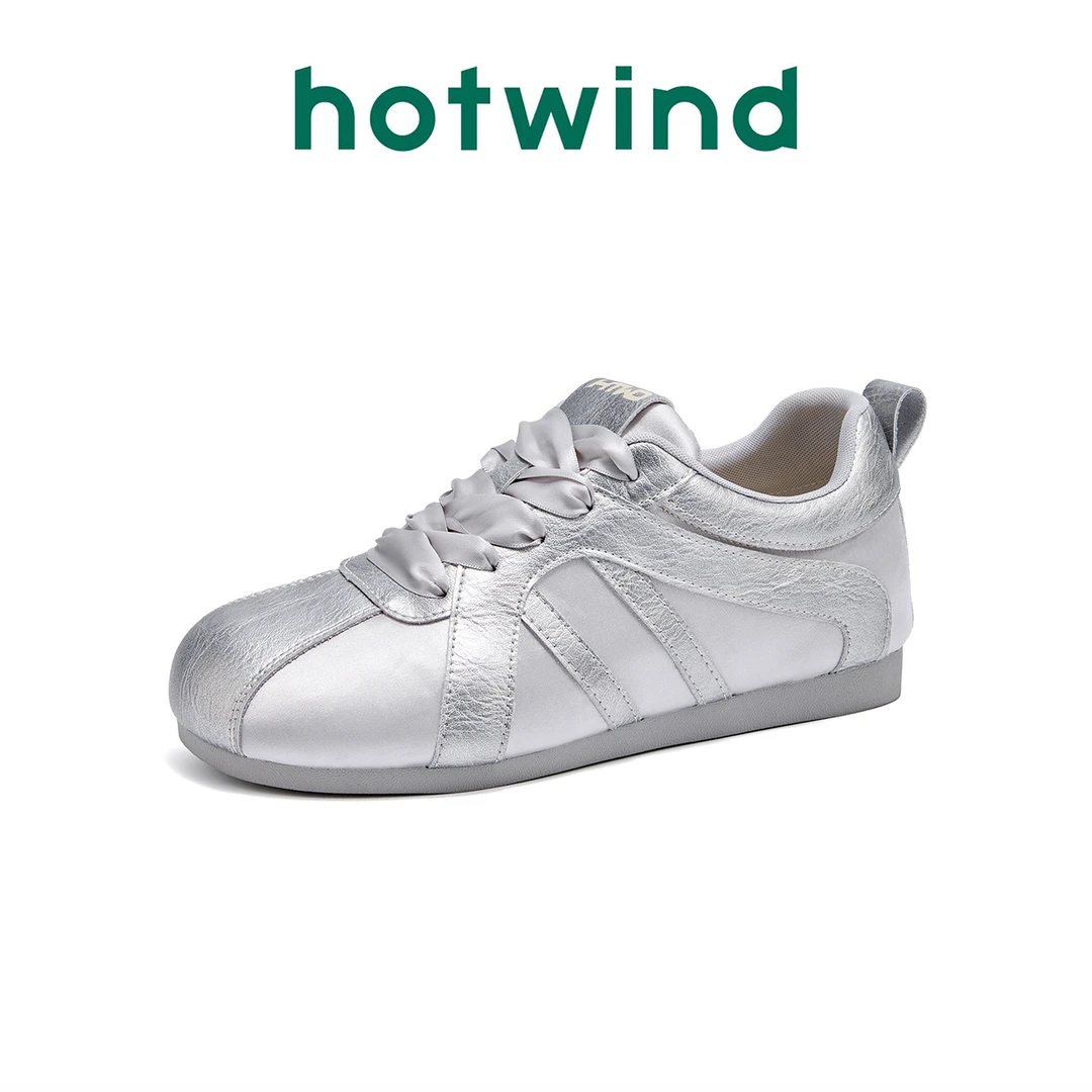 Hotwind/热风2025小众芭蕾风德训鞋女新款春季百搭软底休闲平底