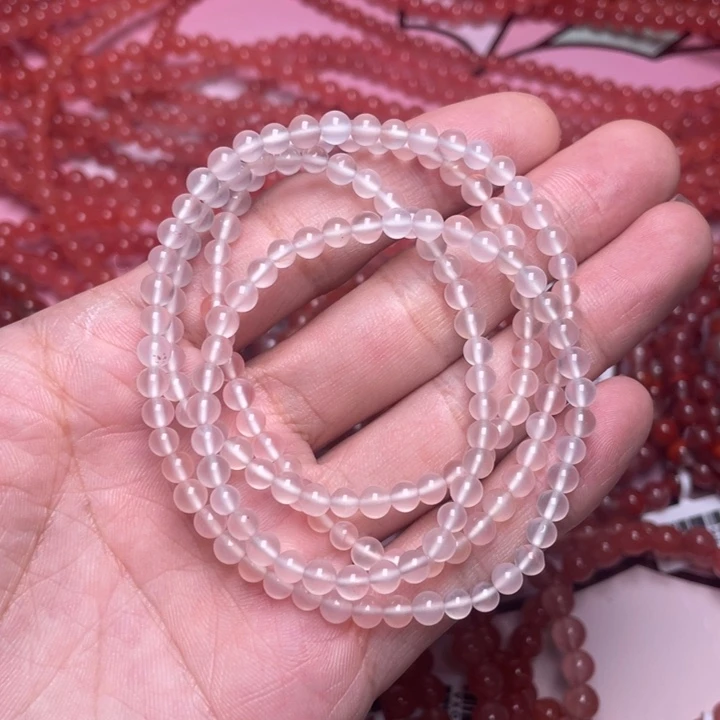 南红玛瑙手串未镶嵌荔枝冻多圈4m175