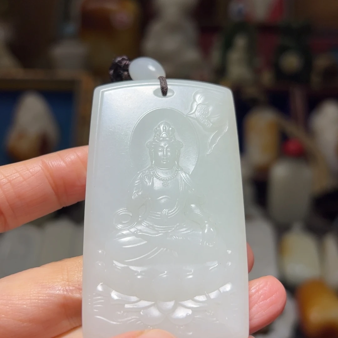 择***立和田玉未镶嵌挂件