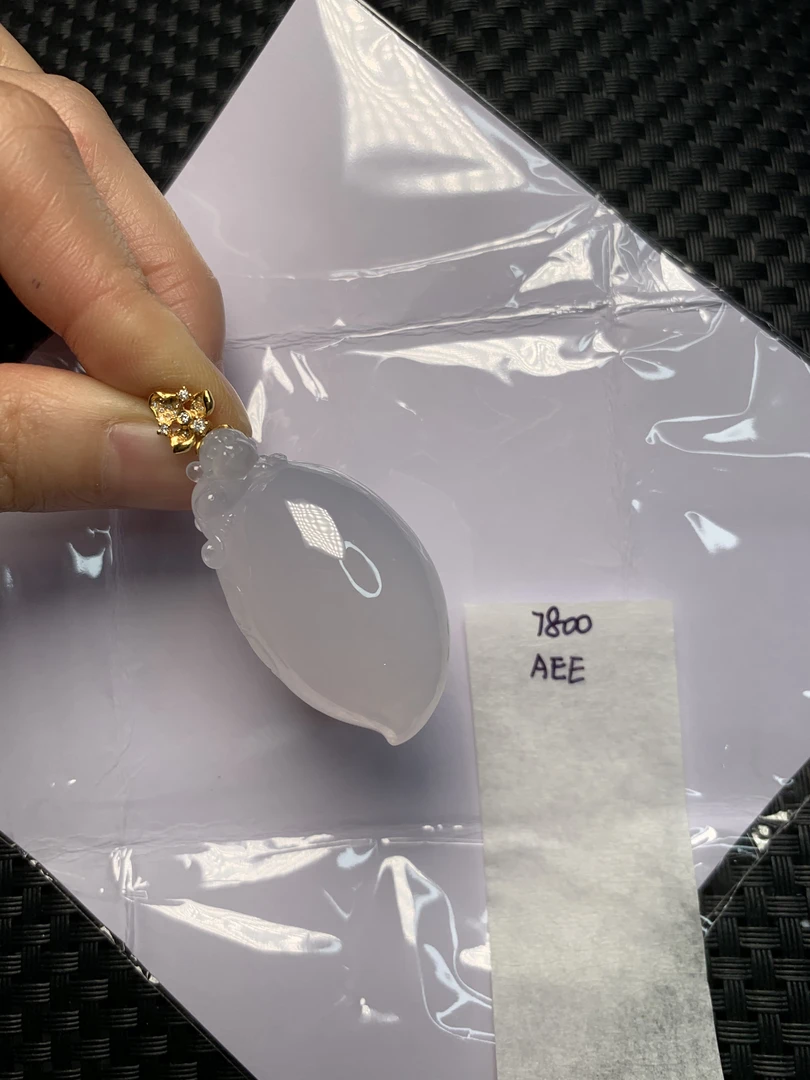 天然缅甸翡翠A货18K金镶嵌 AEE