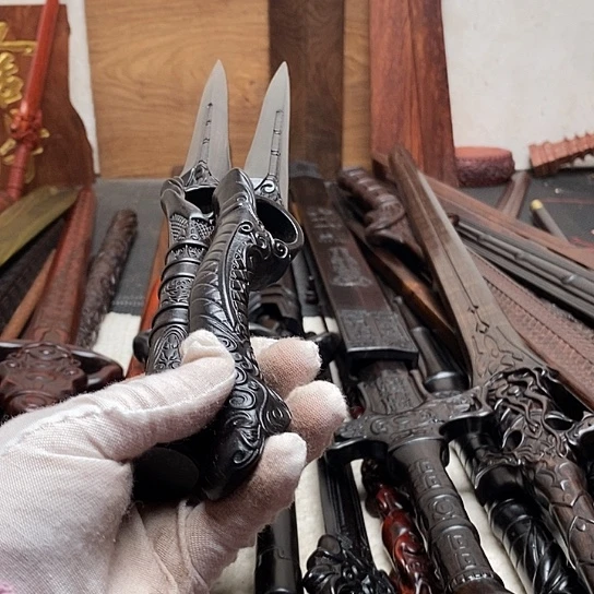 紫光檀木木有寸指剑