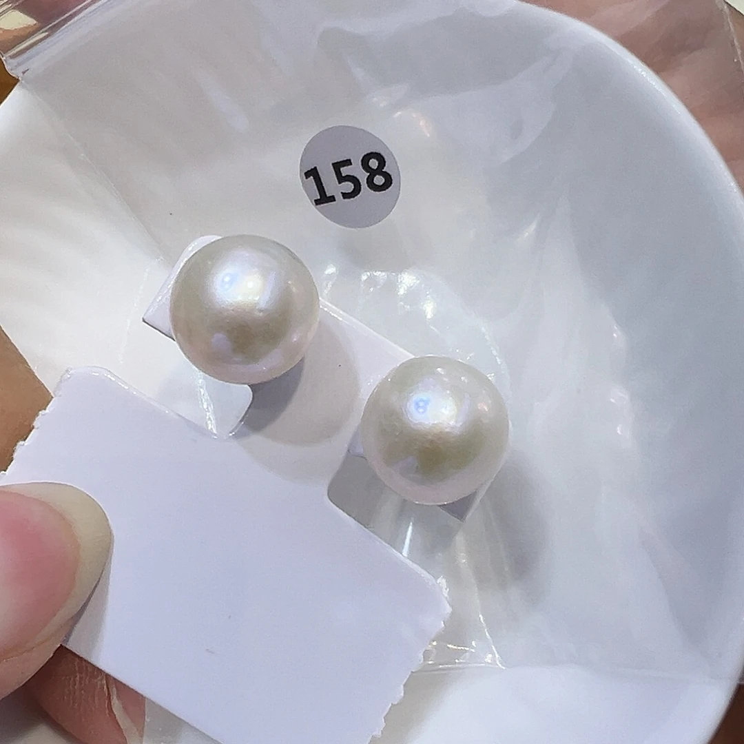 耳饰银S925镶嵌淡水珍珠