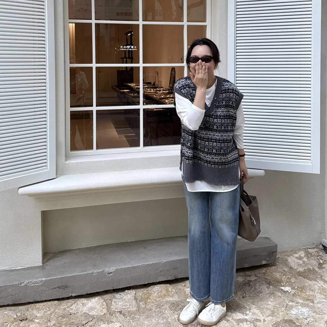 Ms.Qnn“宝藏牛仔”重磅意大利工艺洗水四面弹牛仔长裤 52P833 Q姐