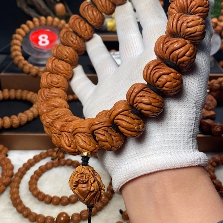 桃核吊坠海***！秦岭龙纹桃核