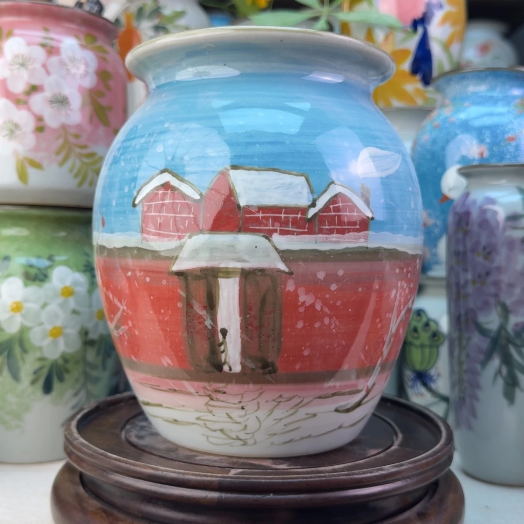 景德镇纯手绘陶瓷花瓶