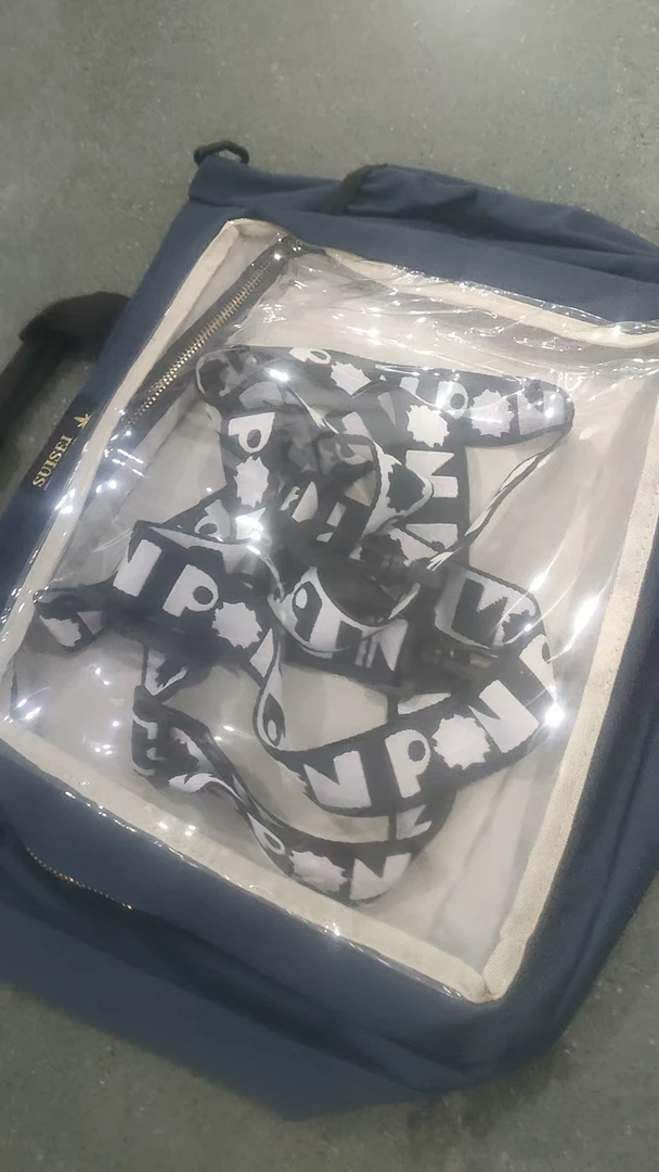 蓝色透明健身旅行包包发1个