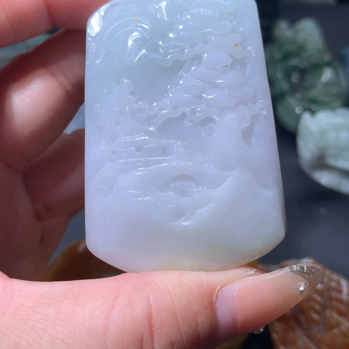 翡翠未镶嵌颈饰保真天然A货翡翠