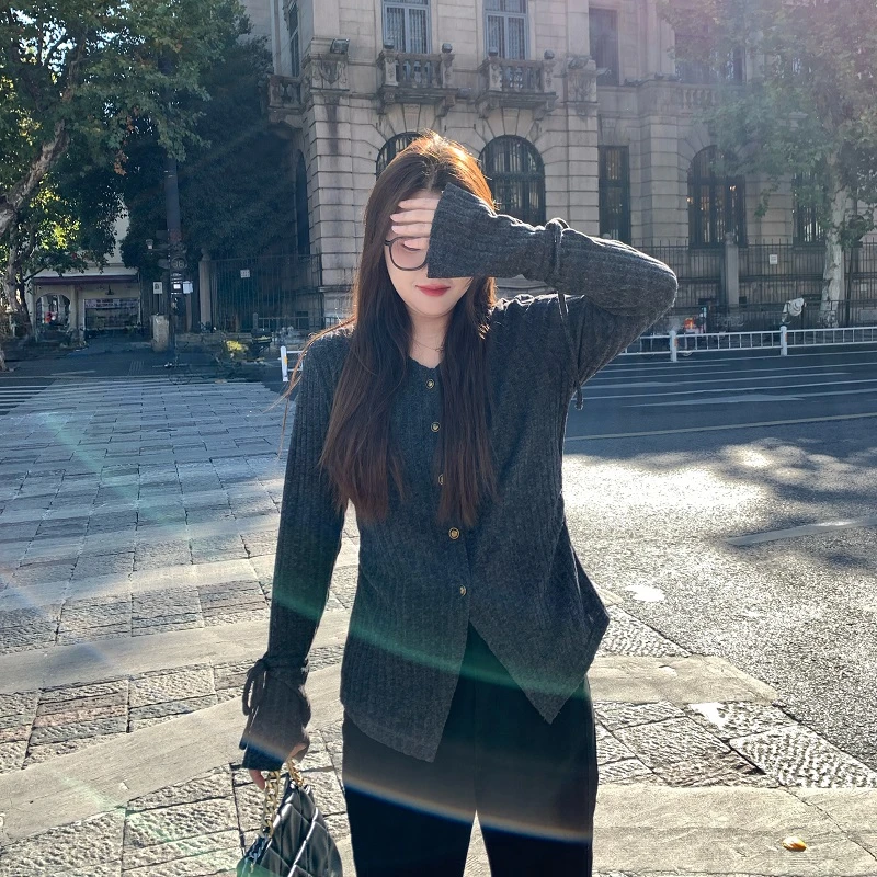 盈盈&南岛风大码女装百搭显瘦针织打底衫女冬季宽松针织衫ZYY2704