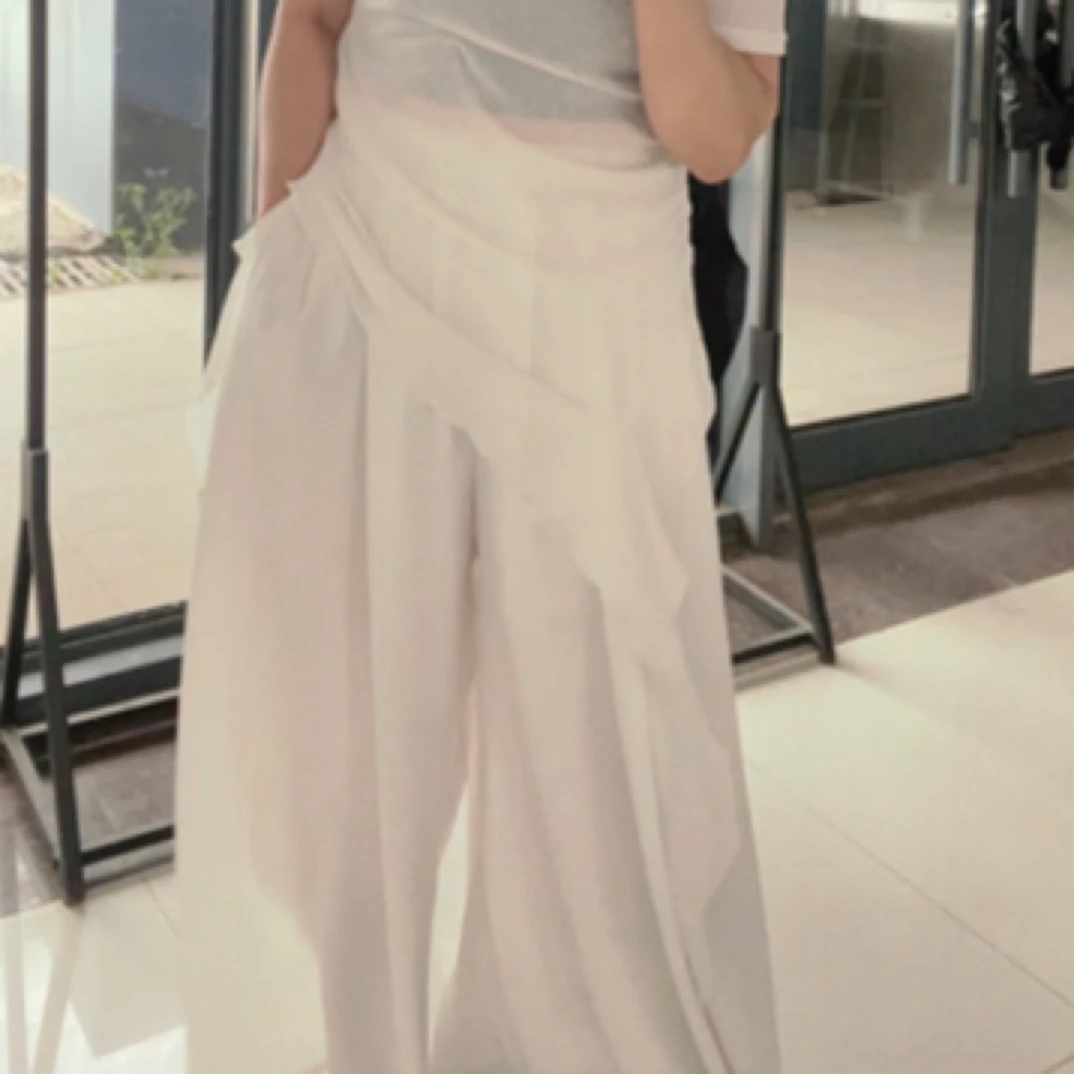 大码胖mm设计感百搭宽松休闲阔腿裤裙