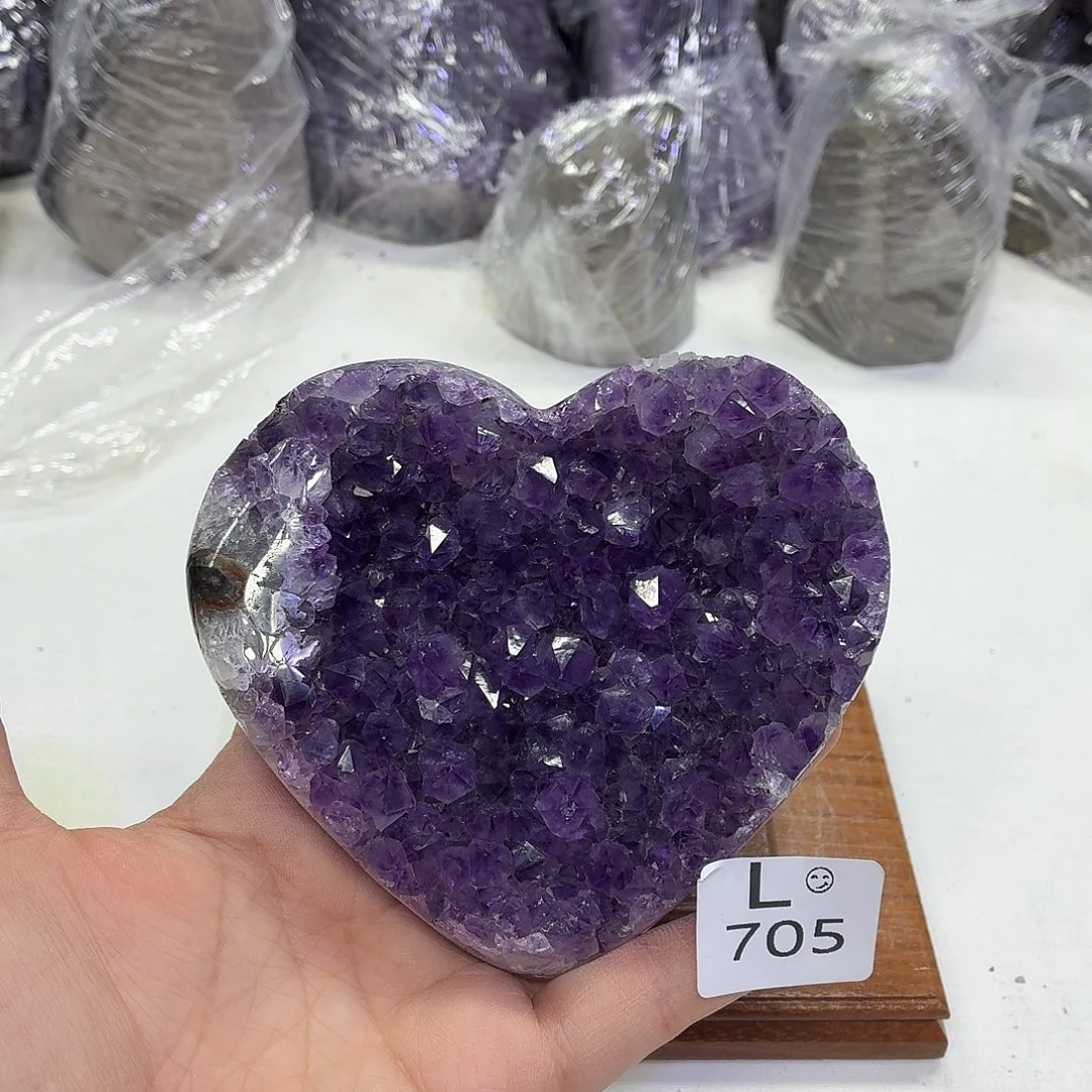 水晶未镶嵌摆件天然紫水晶