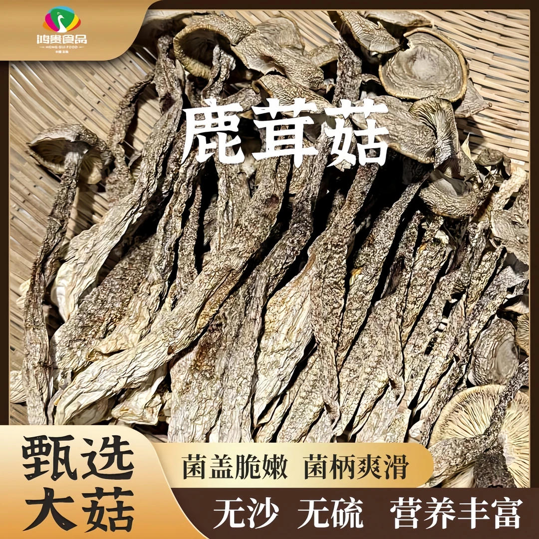 高原鹿茸菇干货可凉拌炒肉煲汤鲜美营养蘑菇菌汤包无沙无流无熏