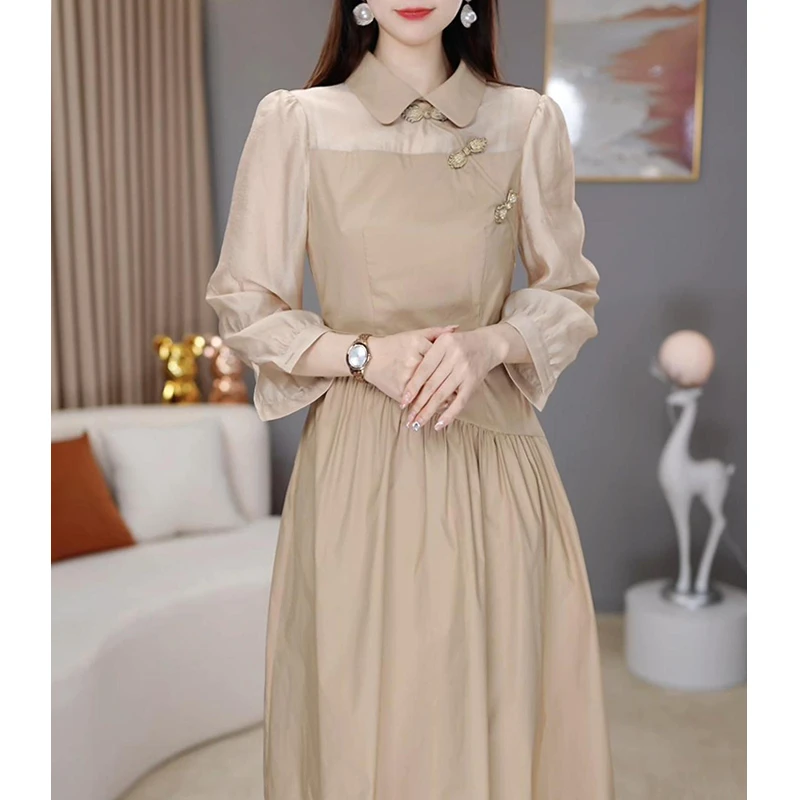 【宠粉定制】B57图片色连衣裙优雅气质时尚减龄收腰显瘦春季设计感