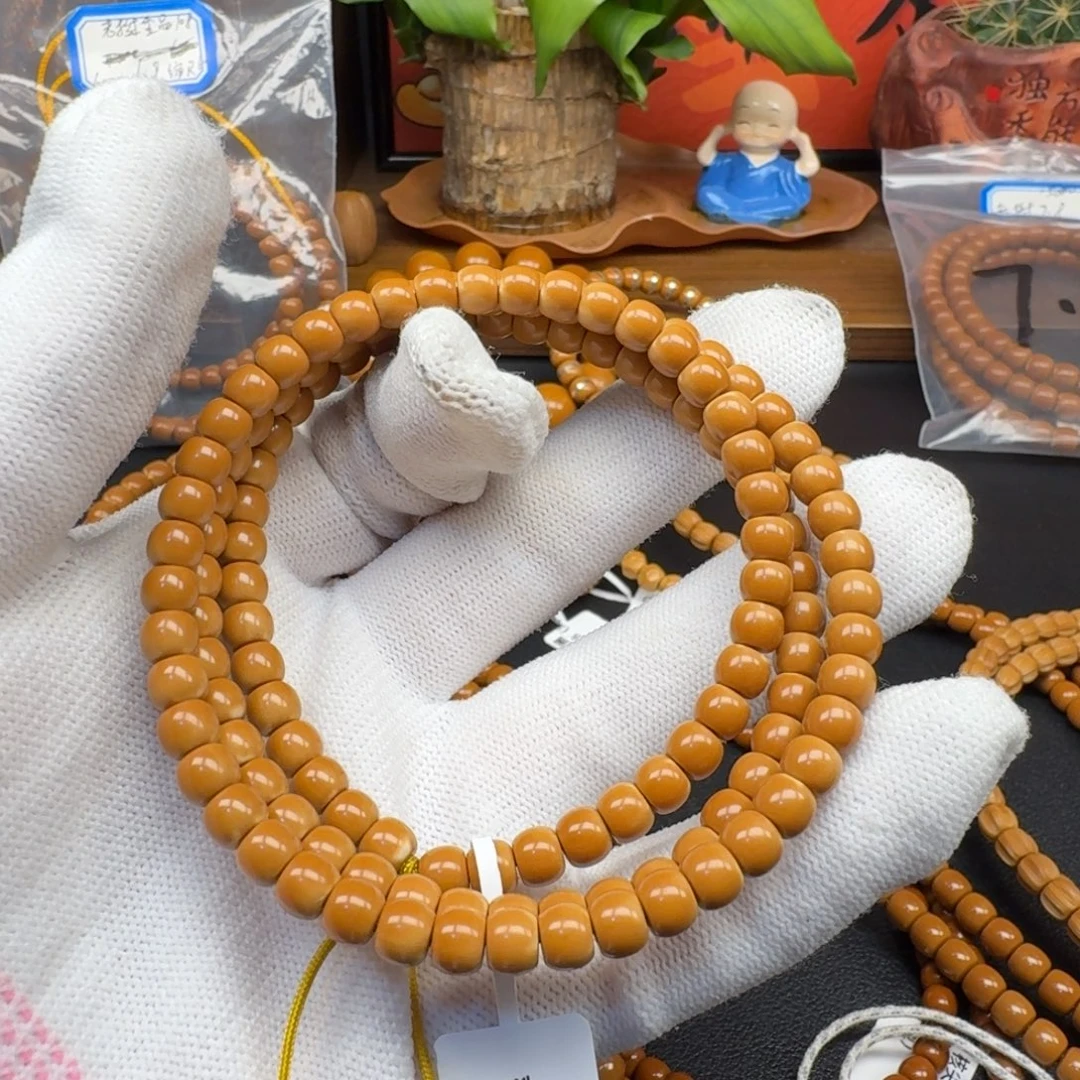 手串/手链橄榄核5.6老挝核尖三花108倒角白福利款