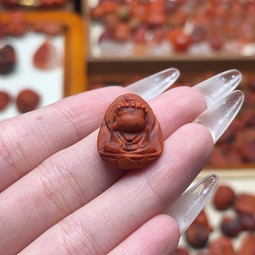 南红玛瑙未镶嵌44火焰纹宝宝佛
