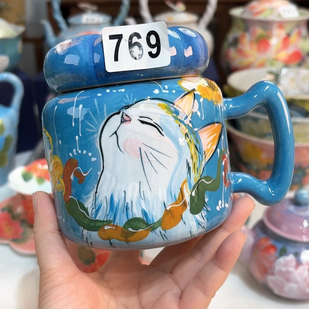 景德镇手绘高温釉下彩陶瓷茶具