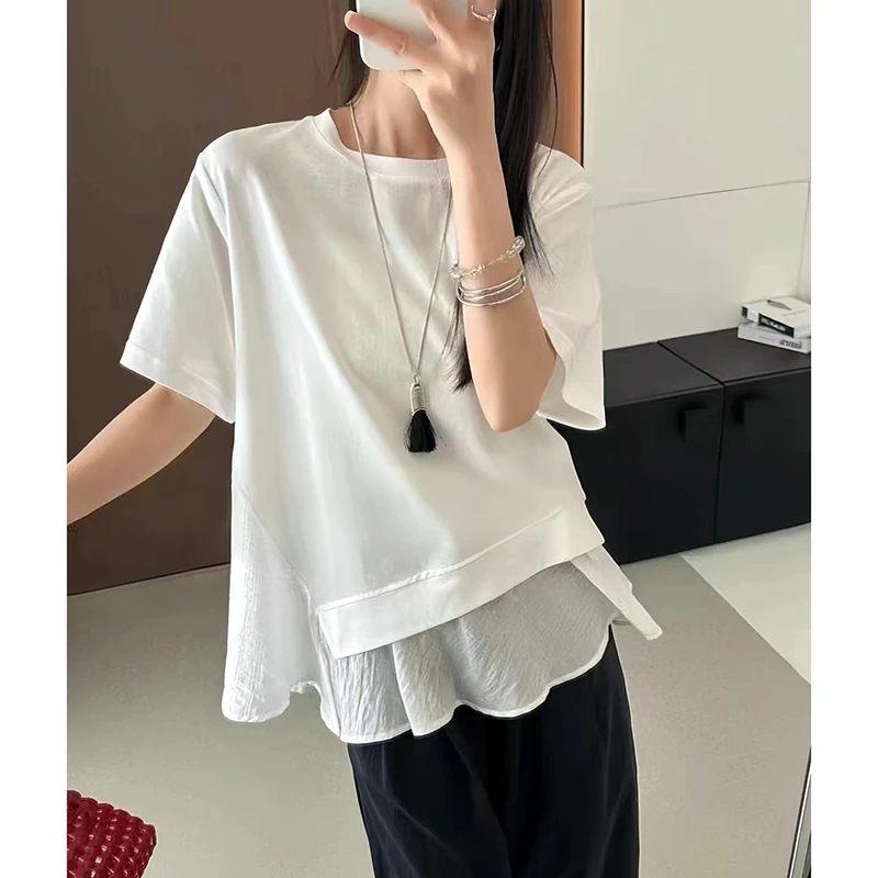 LMY 欧货拼接T恤 #89009