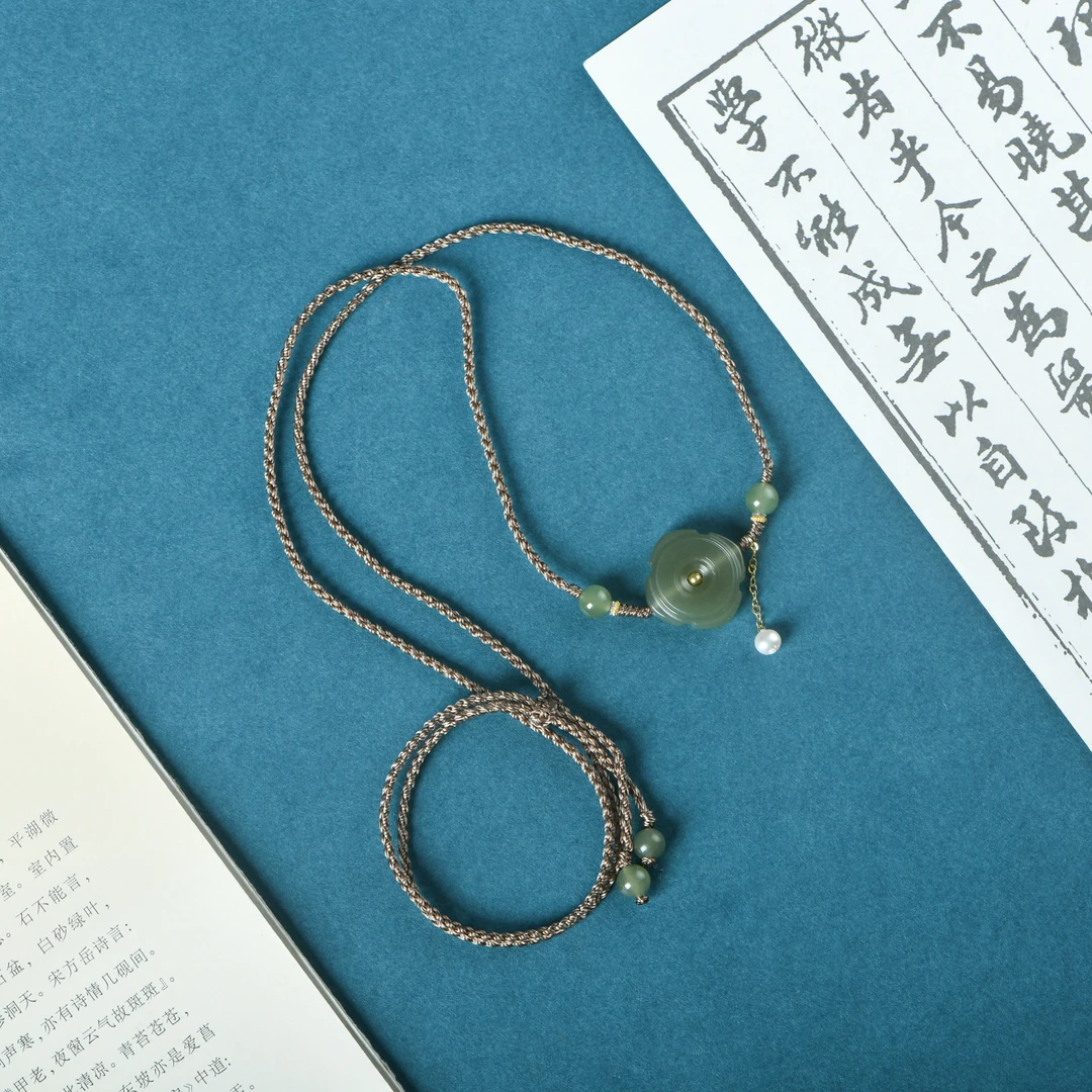 和田玉富贵回纹古饰吊坠脖挂（多样性发其一）