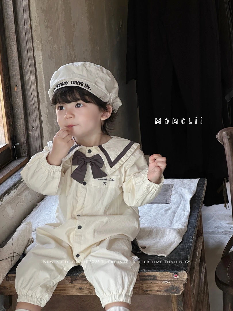 茉茉哩MQ136浅秋学院风连体爬服