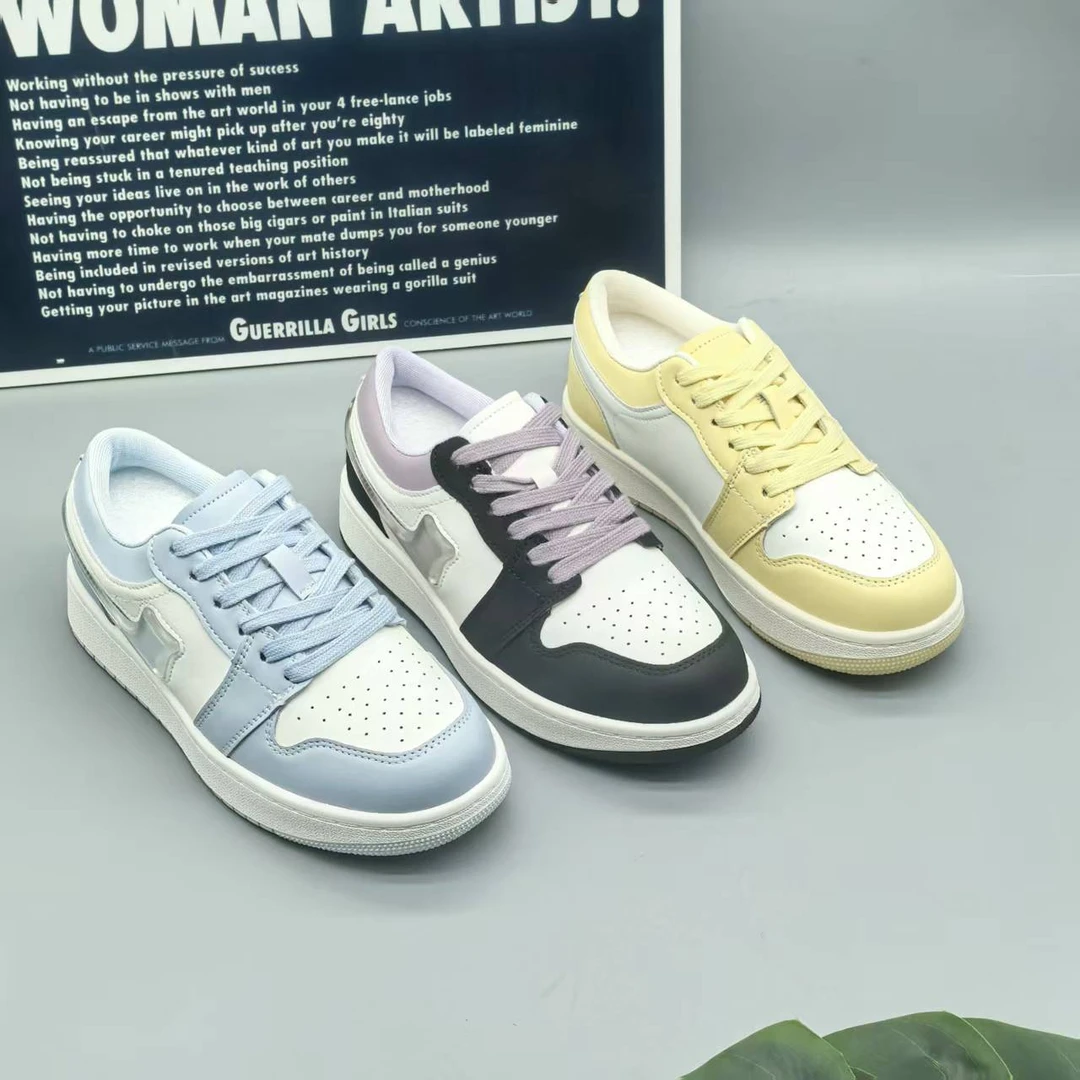 春夏款休闲女鞋时尚欧若精灵风潮流百搭低帮拼色潮鞋6689-1