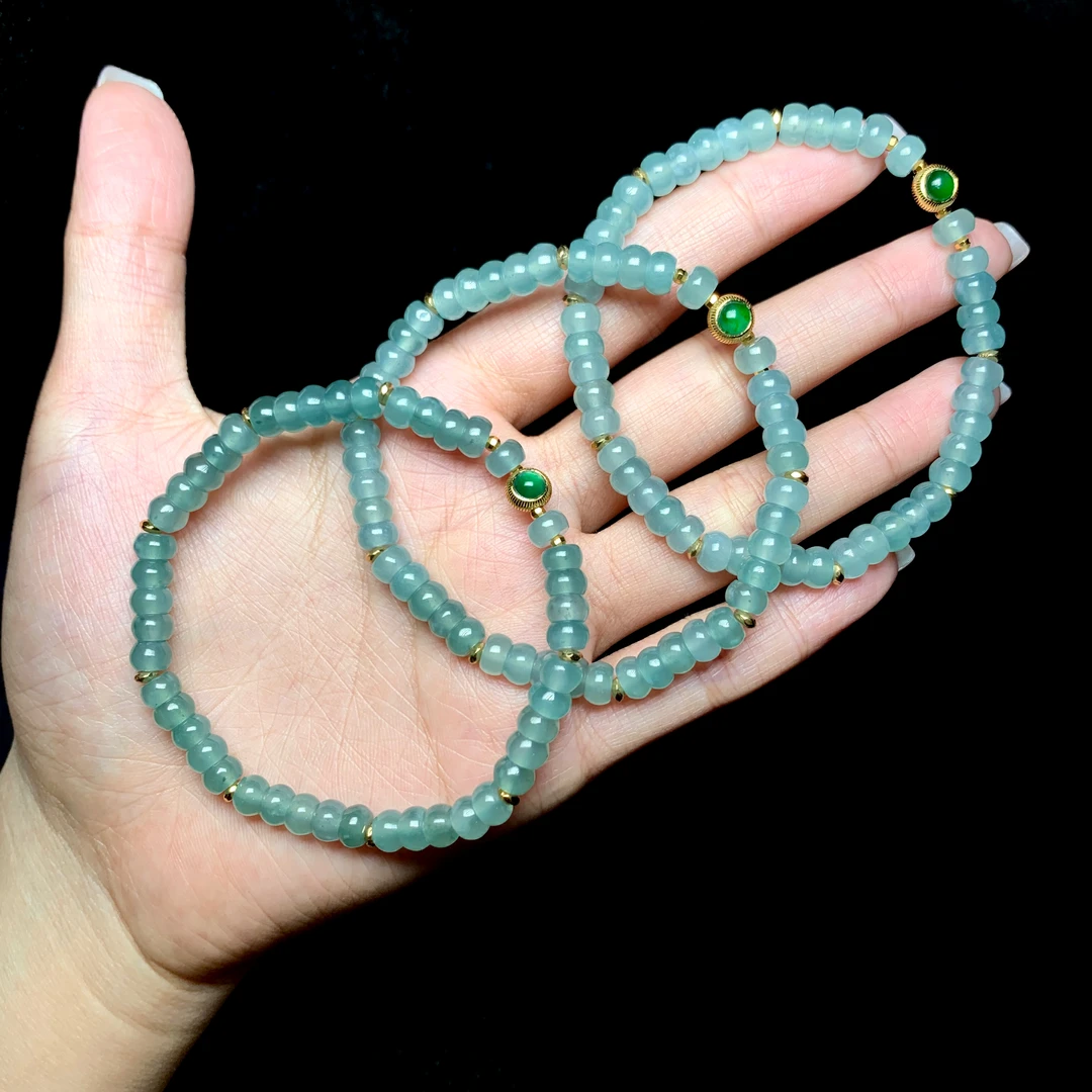 【云上叙】V44961-K-翡翠DIY单圈手串-多样性发一件-3*5mm（商城）