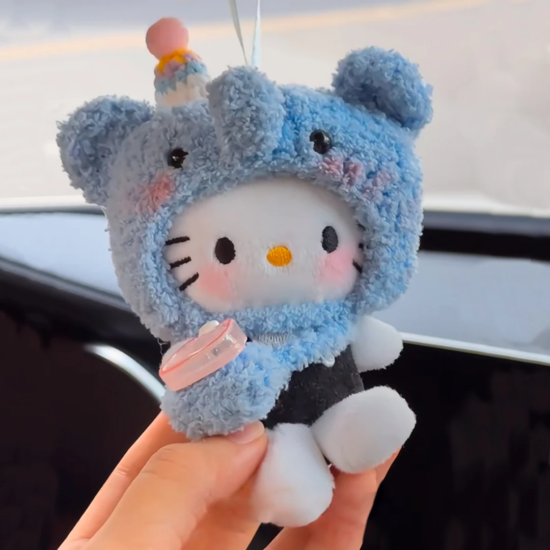 小樱蓝色凯蒂猫包包挂件可爱毛绒玩偶公仔挂饰汽车钥匙扣装饰礼物
