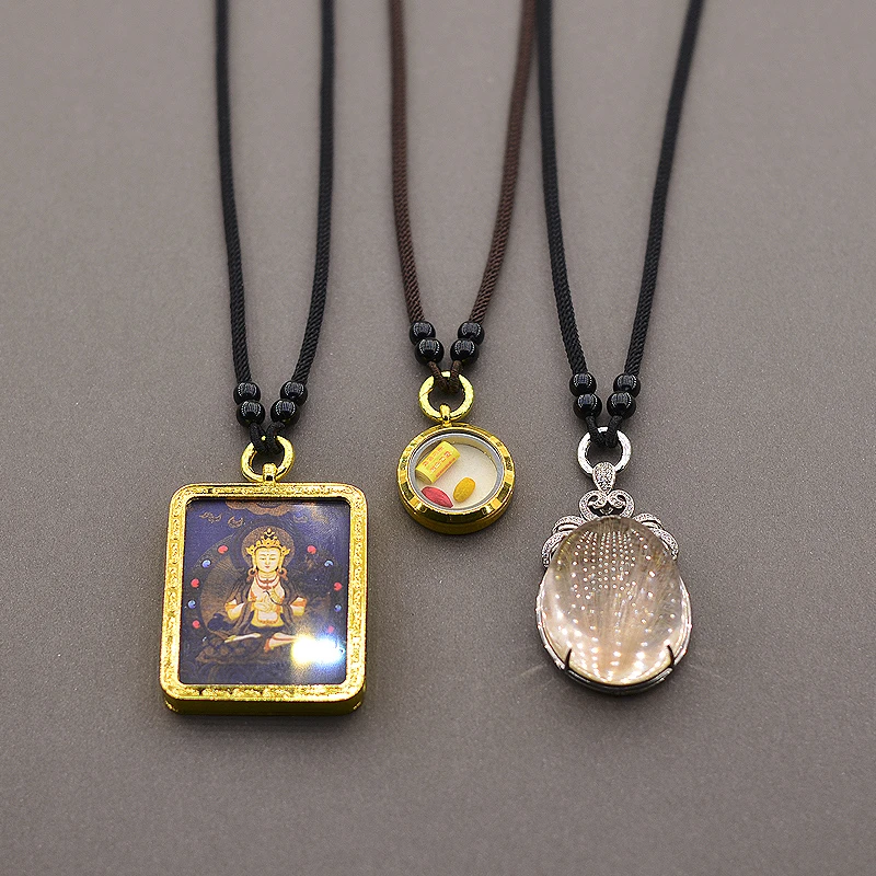 唐卡绳卡扣挂脖用绳吊坠挂绳挂件绳子佛牌黄金吊坠绳子镶嵌挂件绳