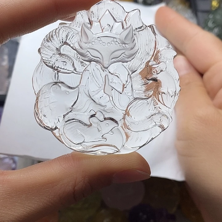 未镶嵌颈饰水晶静****！水晶吊坠