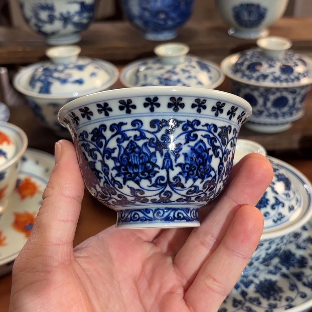 景德镇纯手工手绘压手杯