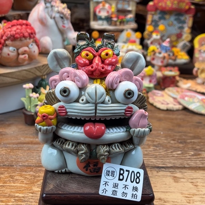 陶摆件小镇青花每日有新品微瑕