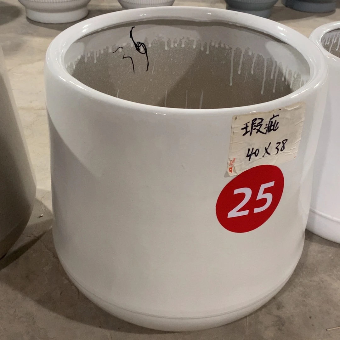 微瑕高温陶瓷花盆