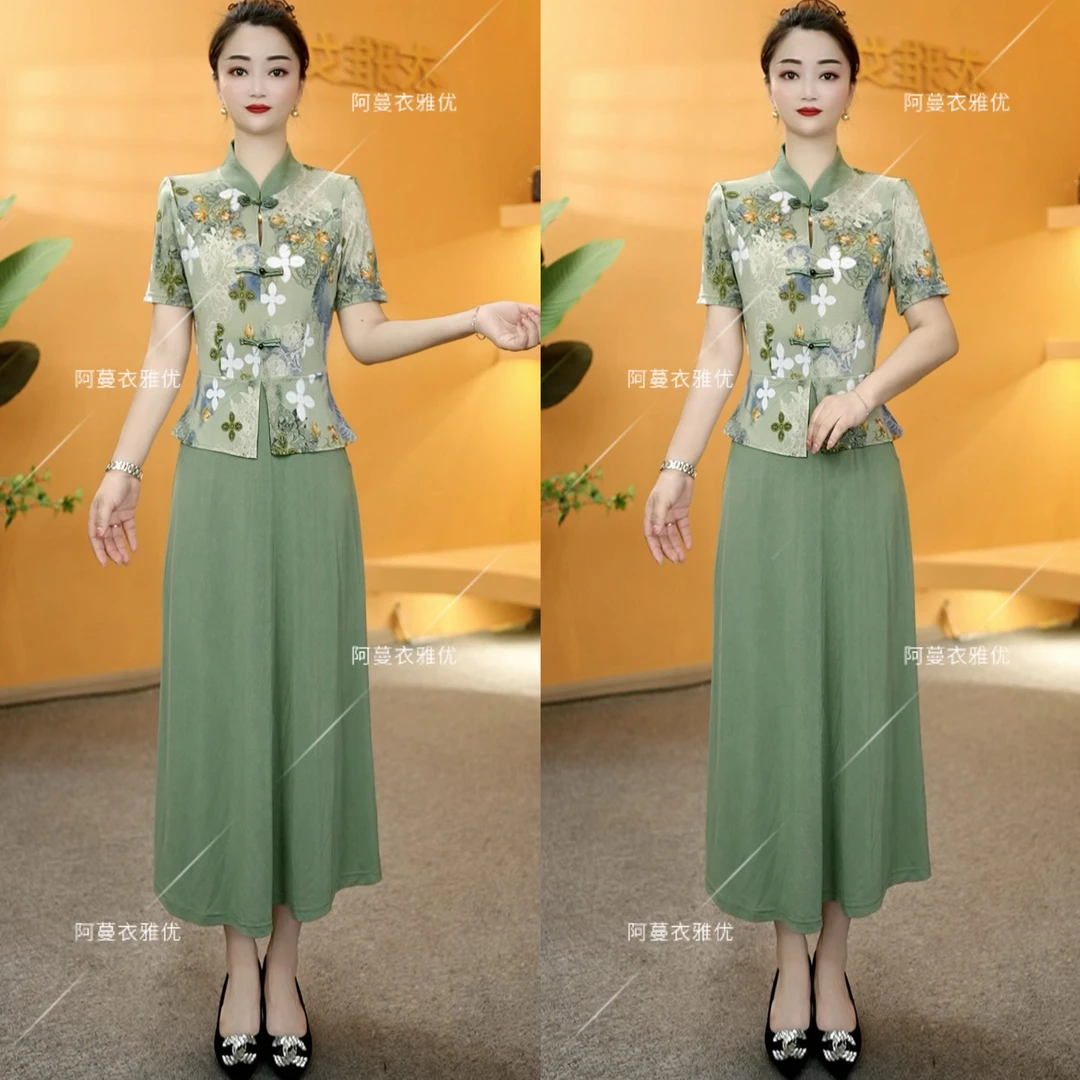 【衣雅严选】8121-2015#新款时尚款旗袍假两件气质显瘦连衣裙