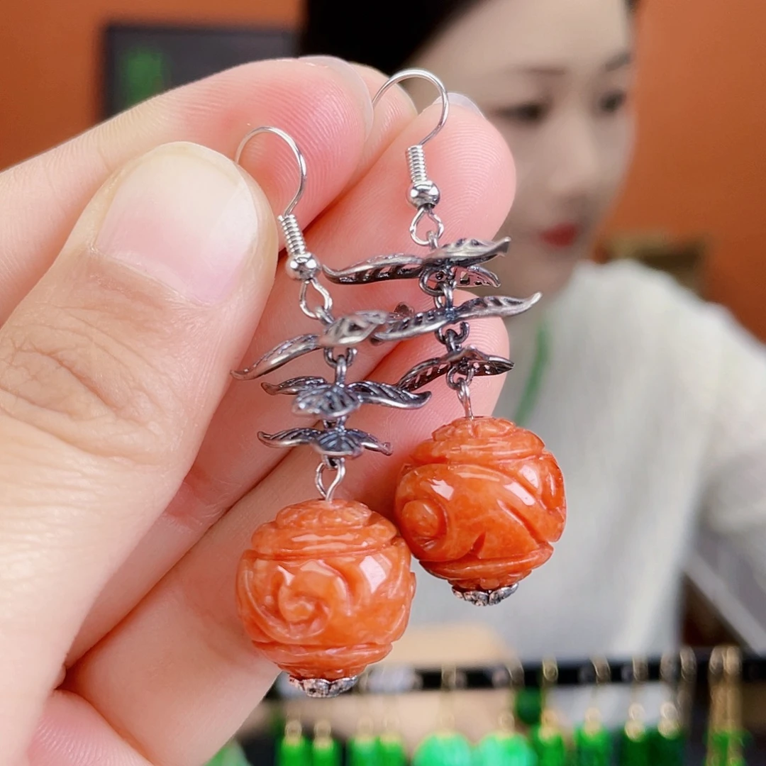 翡翠未镶嵌耳饰饰品