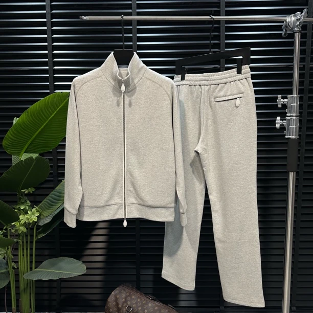 25秋季杰尼老钱休闲运动套装气质运动轻奢秋季直筒裤拼接长袖百搭