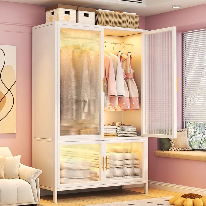 2025新款简易衣柜家用卧室儿童宝宝组装收纳衣橱小户型钢制衣架