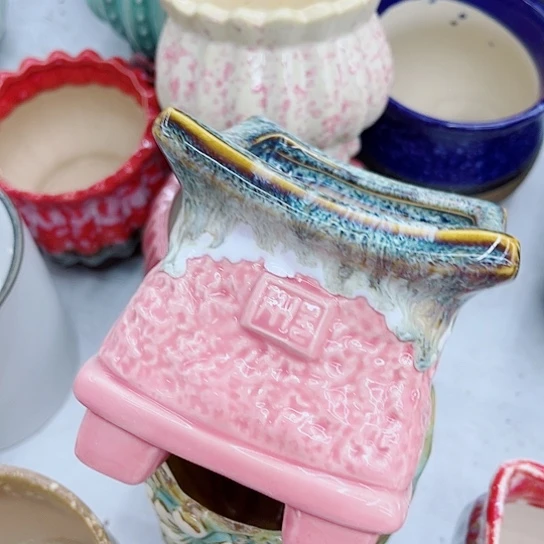 多肉绿植陶瓷花盆9.9包邮，有空