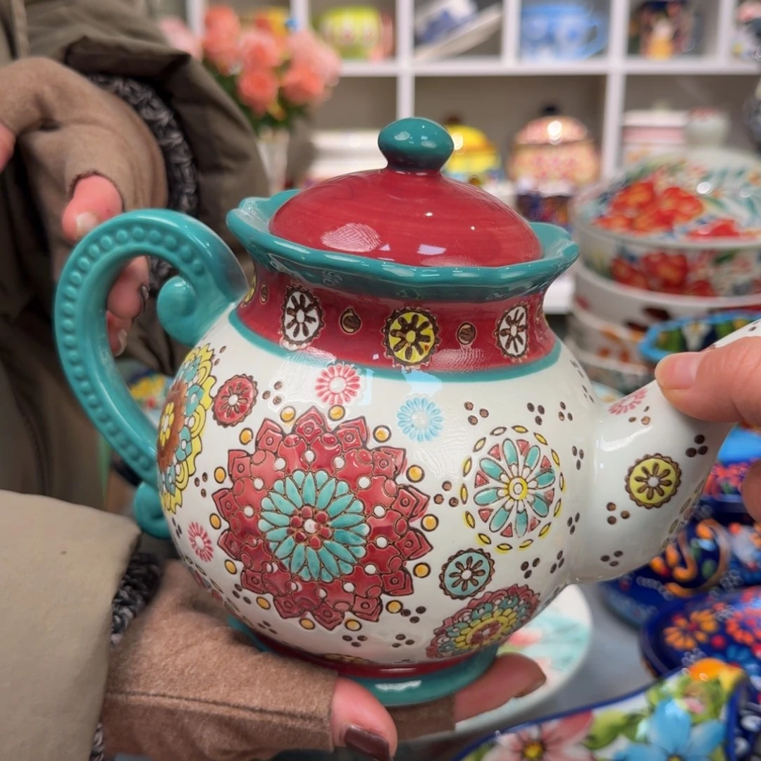 瓷金玉满堂水壶一只看图