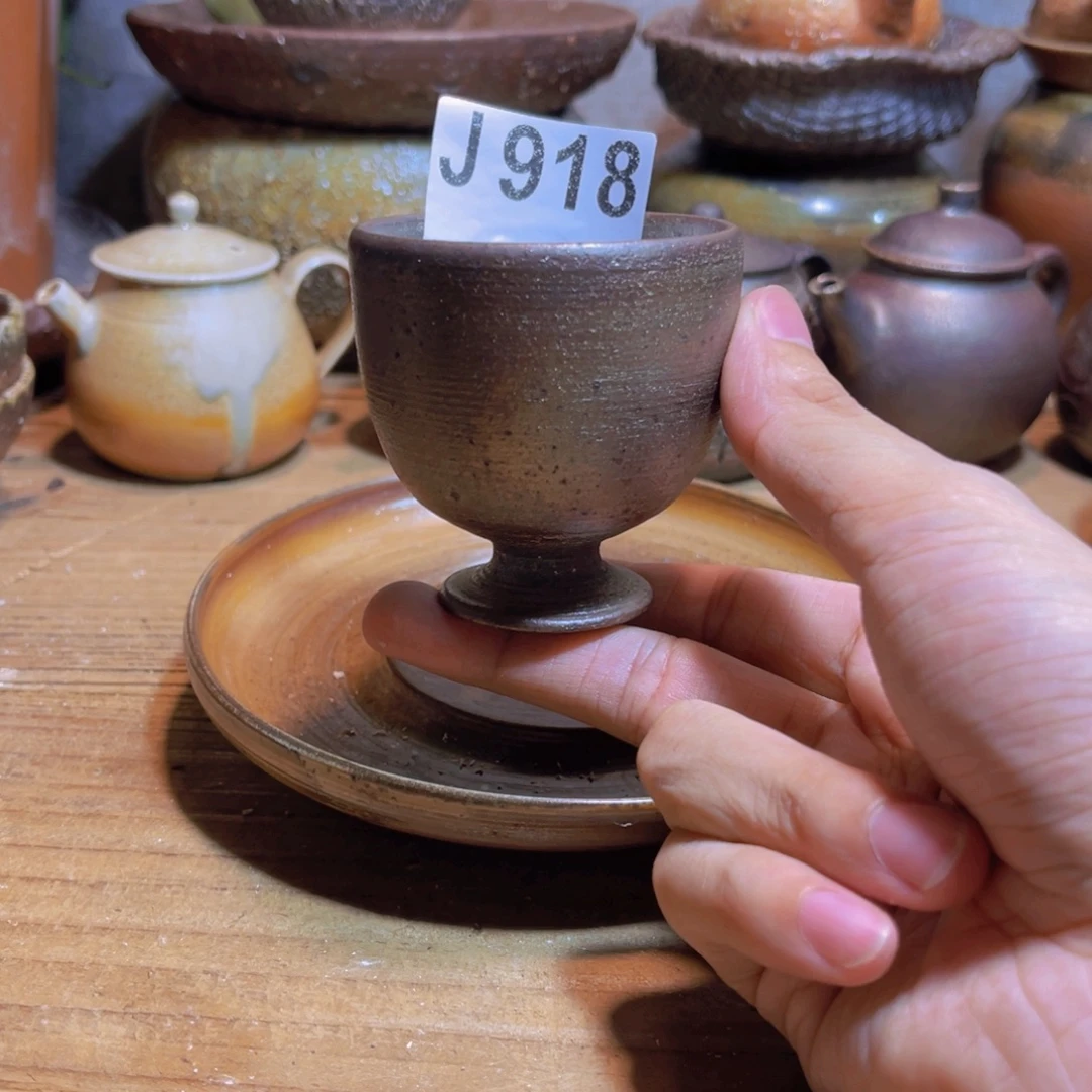 纯手工制作工艺（柴烧）裸烧纯手工制作柴烧杯918