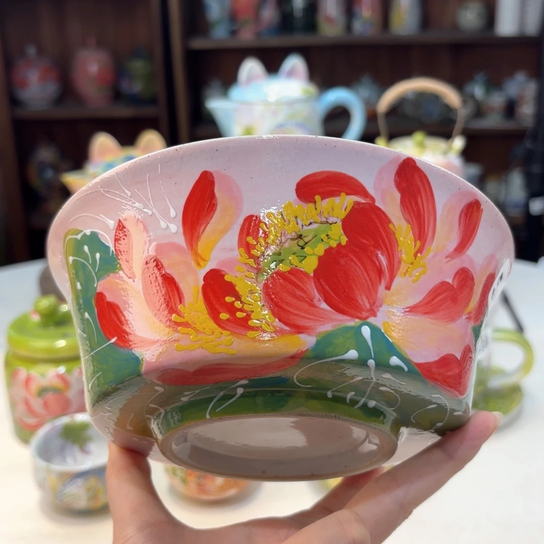 景德镇手绘高温釉下彩陶瓷茶具