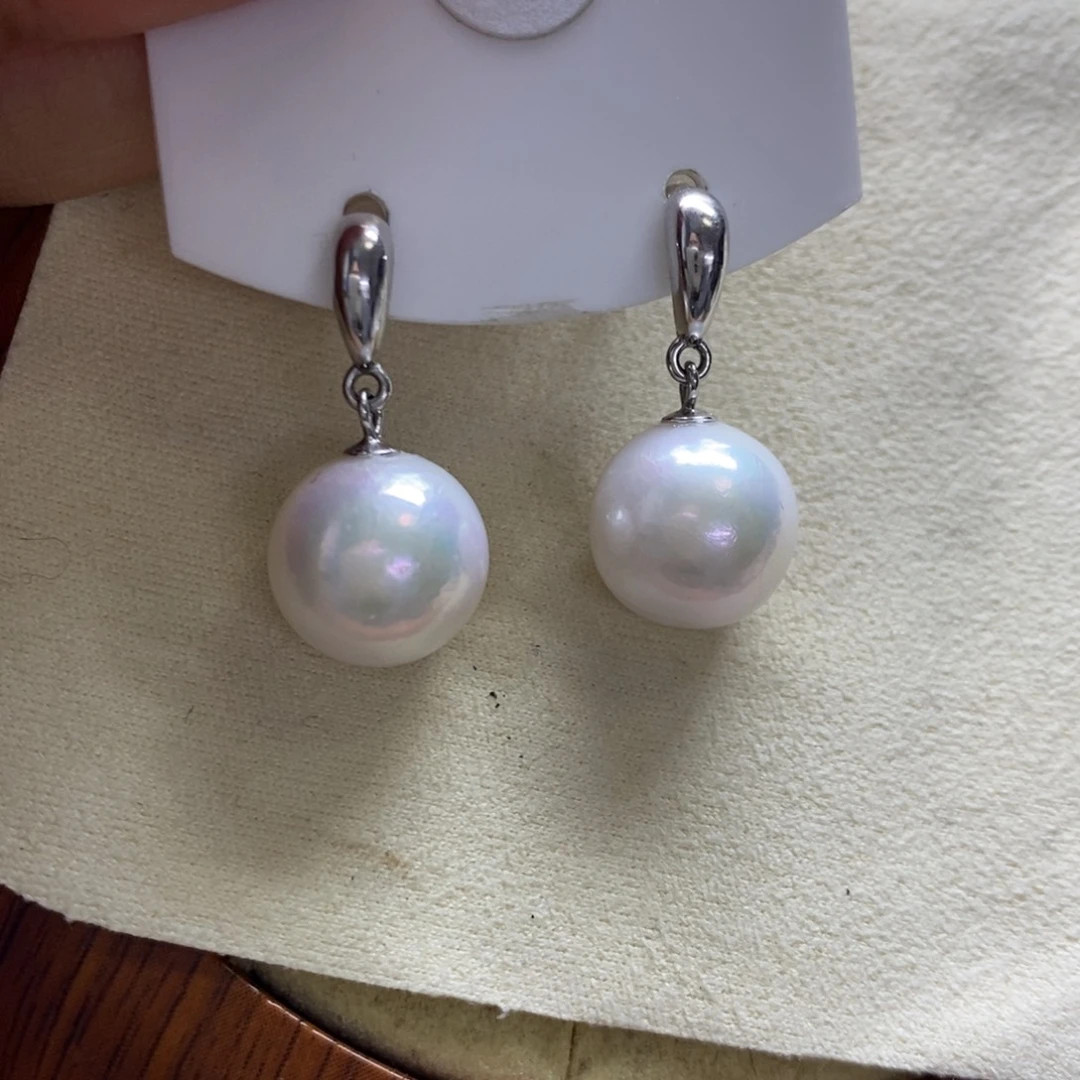 淡水珍珠耳饰银S925镶嵌