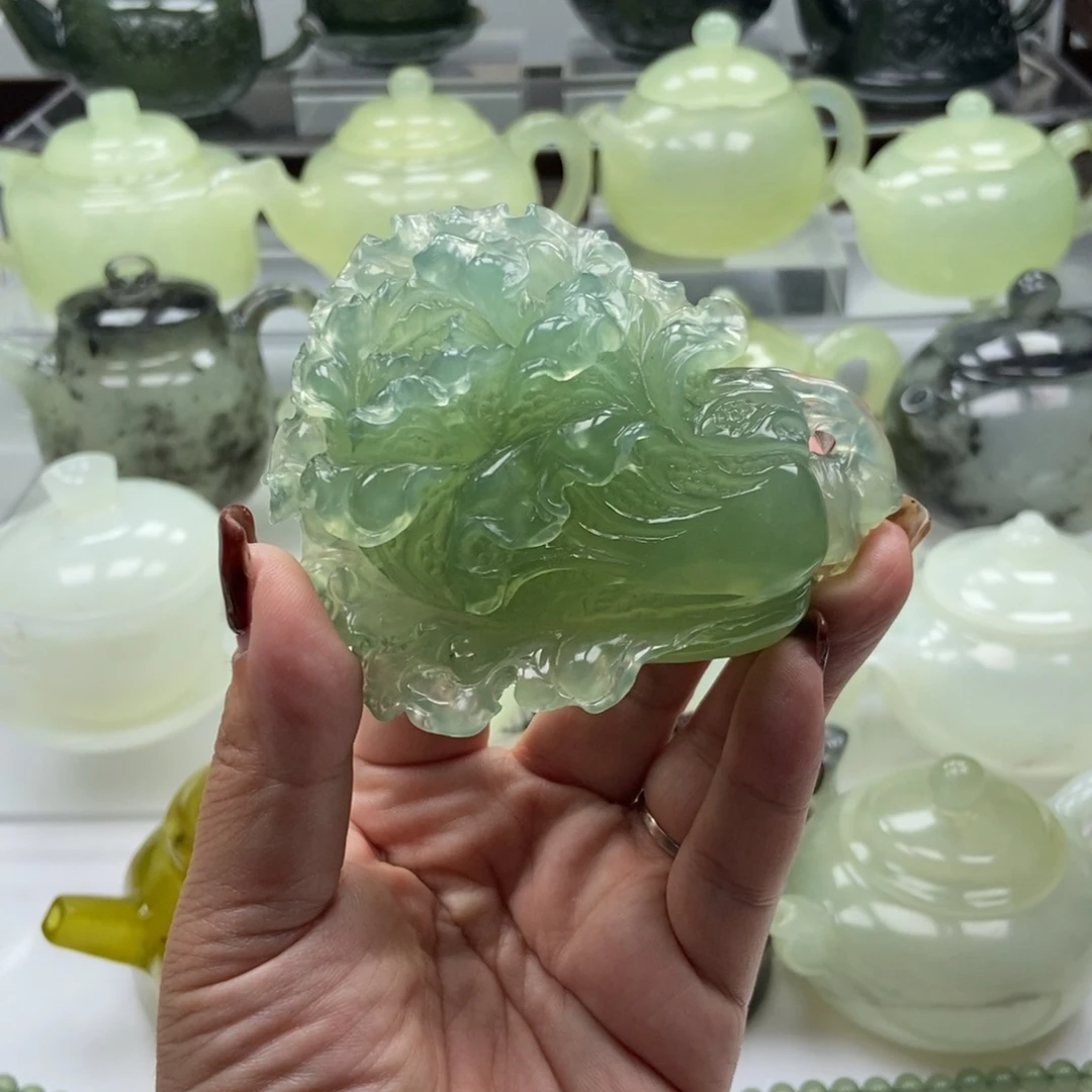 蛇纹石玉未镶嵌白菜