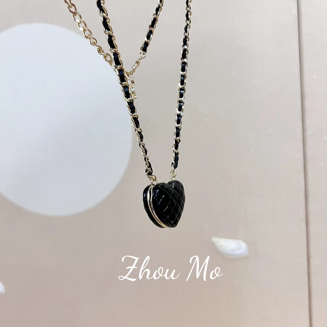 铜合金项链 【MOMO】爱心镜子项链 B-009